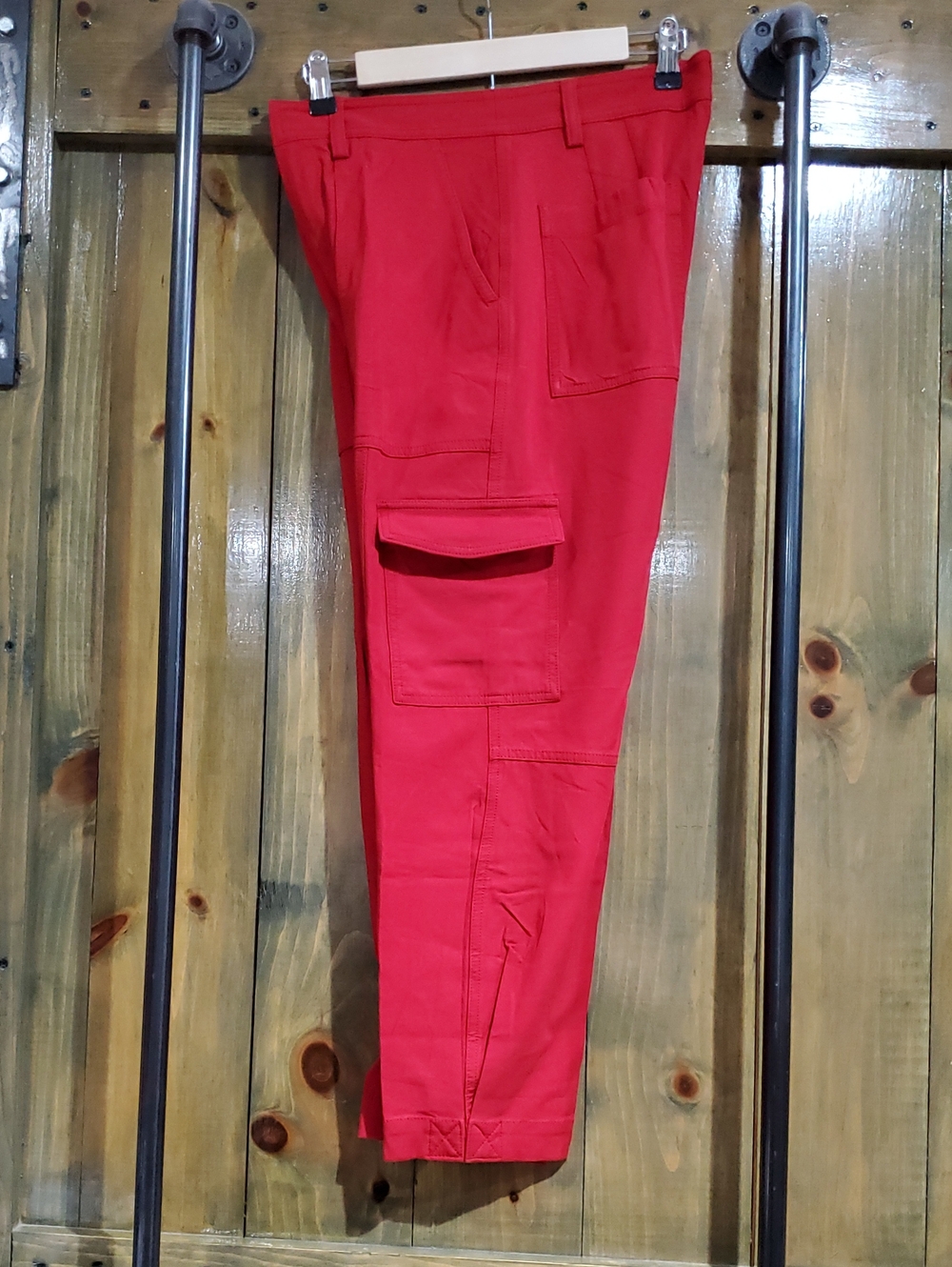 Red Cargo Pants for Women - Stylish Utility Trousers Banana Republic Statement